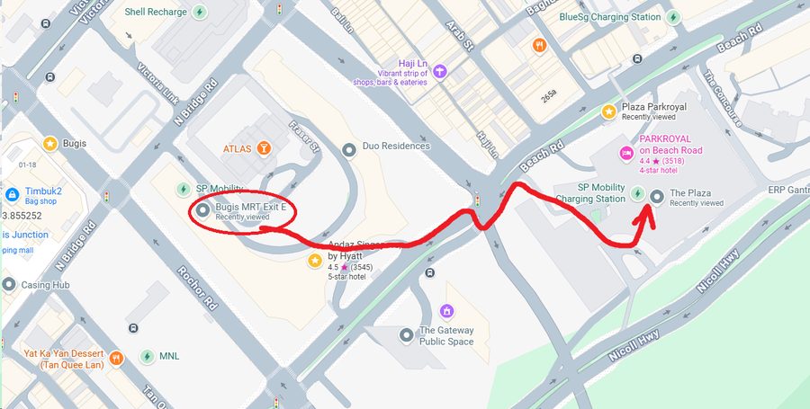 Bugis 地铁站 E 出口